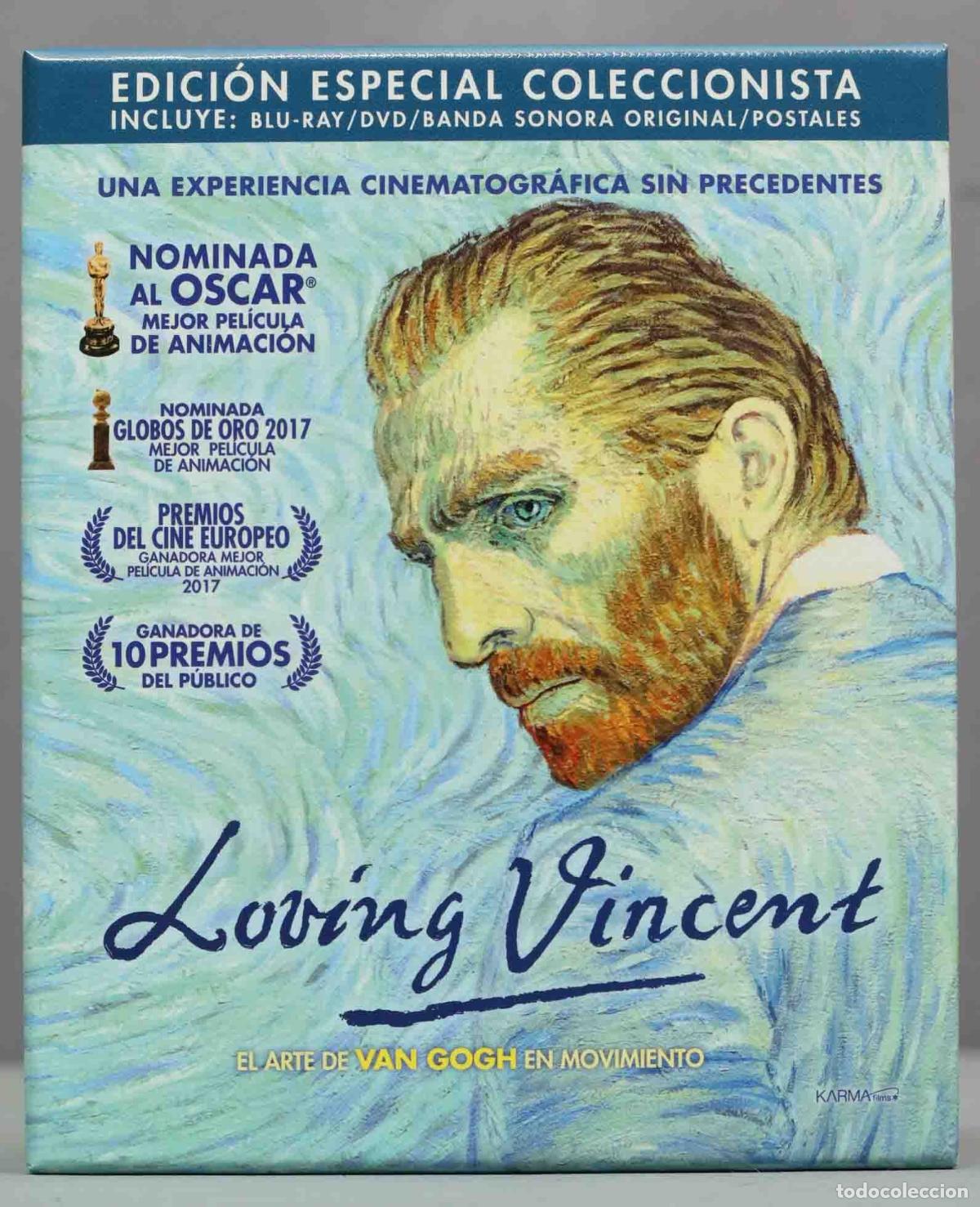 Cine: DVD. Loving Vincent Edici&oacute;n Coleccionista - Blu-Ray + DVD + B.S.O. + postales