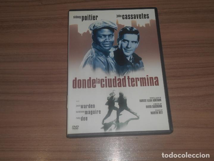 Cine: DONDE LA CIUDAD TERMINA DVD Sidney Poitier JOHN CASSAVETES Como NUEVA