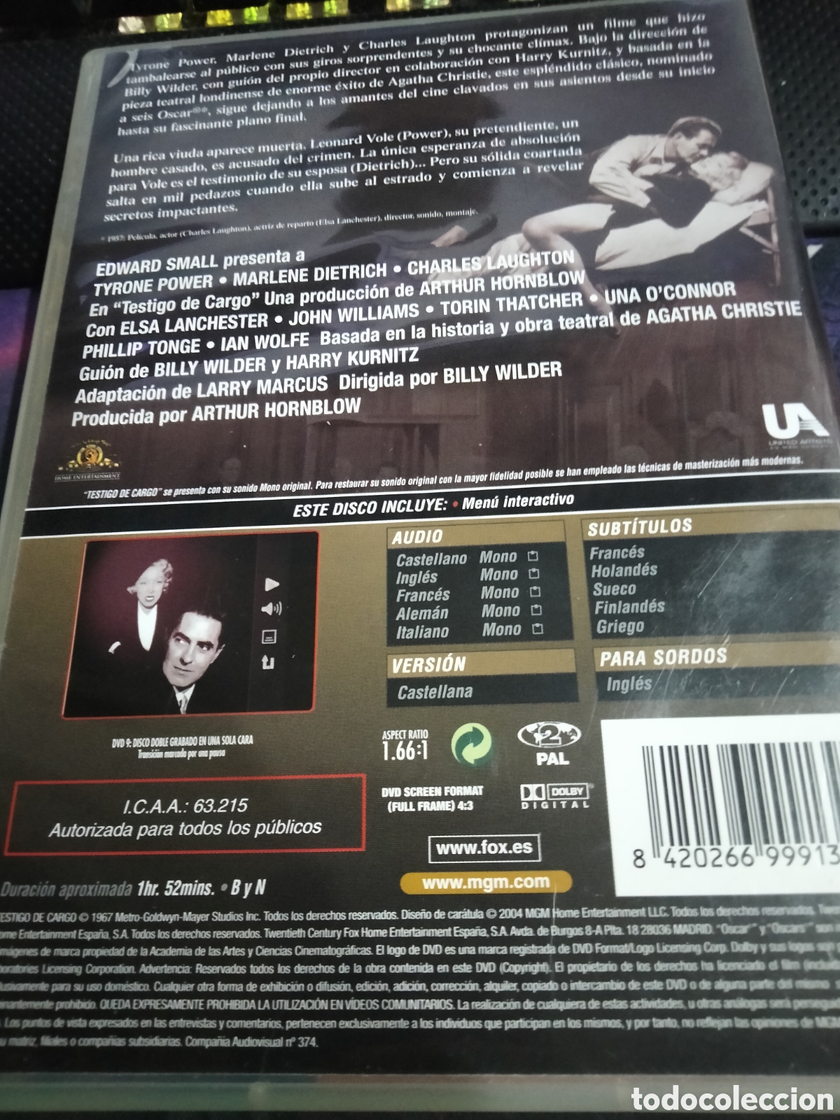 Cine: Testigo de cargo dvd -214 - Foto 2