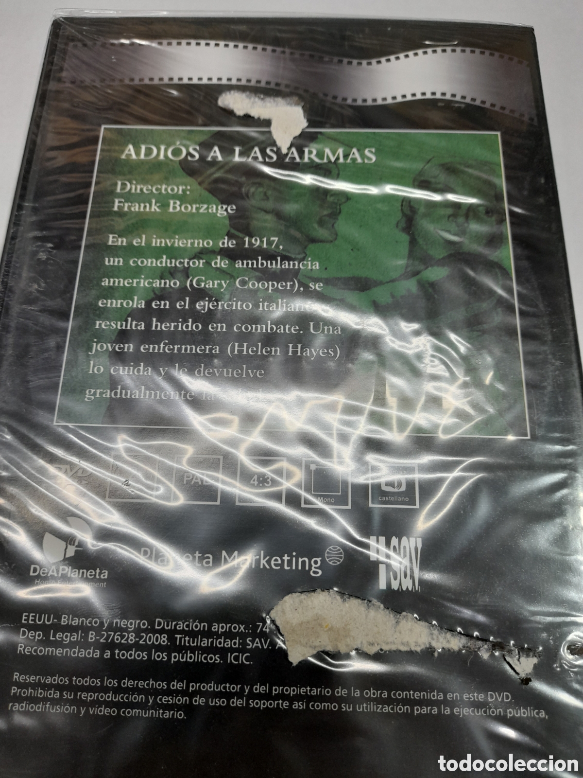 Cine: Adi&oacute;s a las armas. DVD - Foto 2