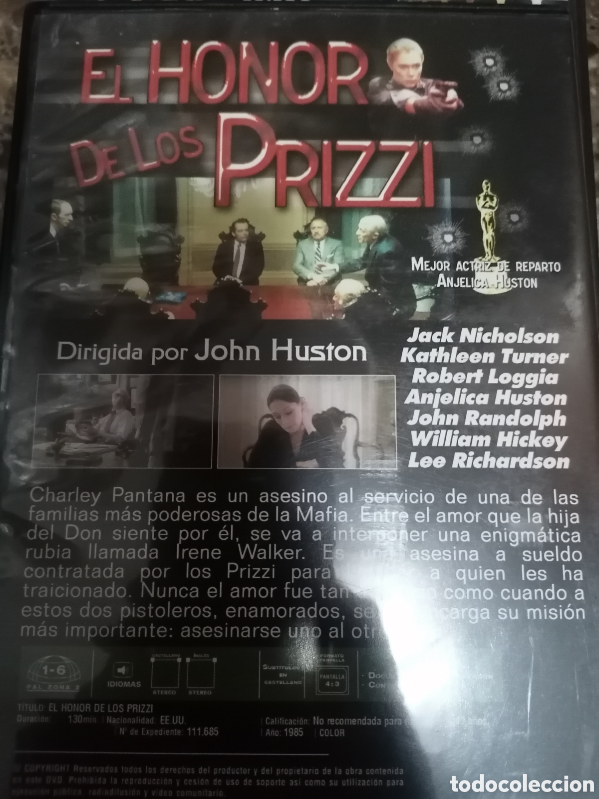 Cine: El honor de los Prizzi. DVD - Foto 2
