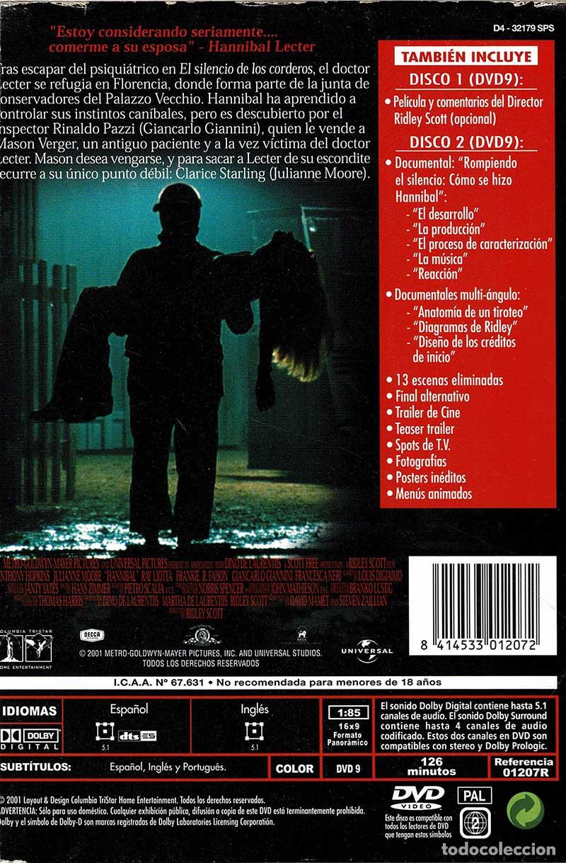 Cine: Hannibal. Versi&oacute;n 2 discos. DVD - Foto 2