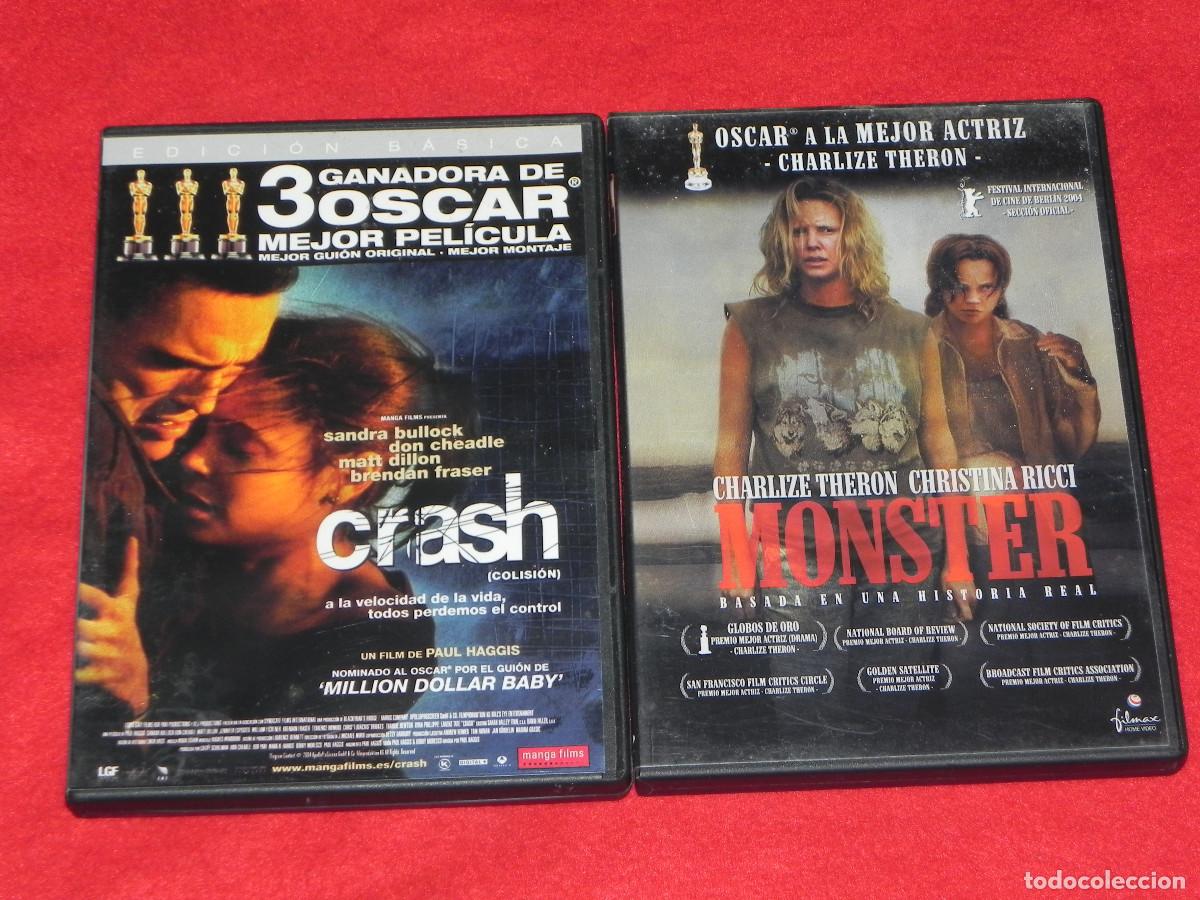 Cine: 2 DVD&acute;s, Monster y Crash (Colisi&oacute;n), (Ver otra foto). (P)