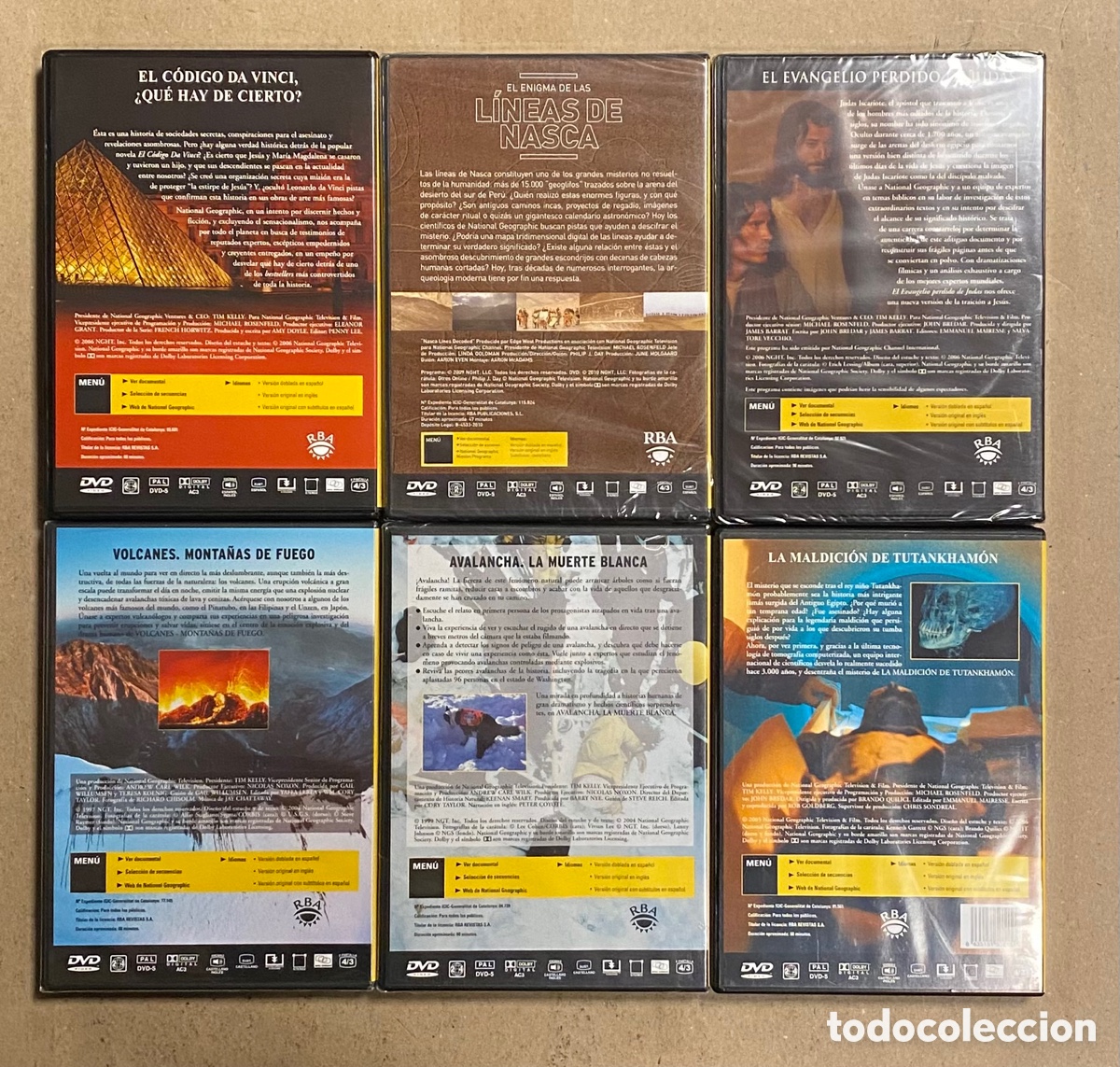 Cinema: DVD. NATIONAL GEOGRAPHIC. LOTE DE 6 DVDS DOCUMENTALES.
