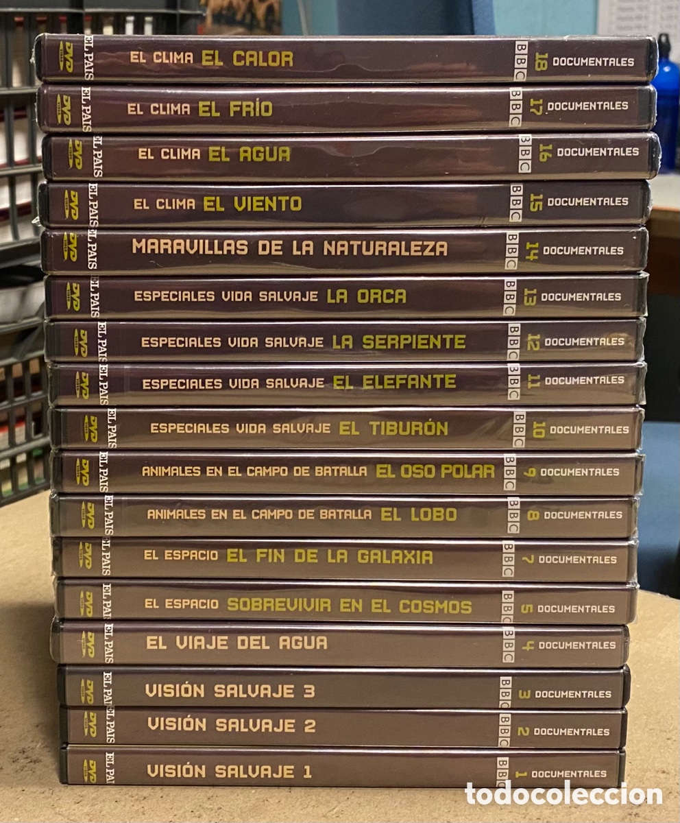 Cinema: DVD. DOCUM&Eacute;NTALES BBC CIENCIA Y NATURALEZA. COLECCI&Oacute;N DE 17 DVDS.