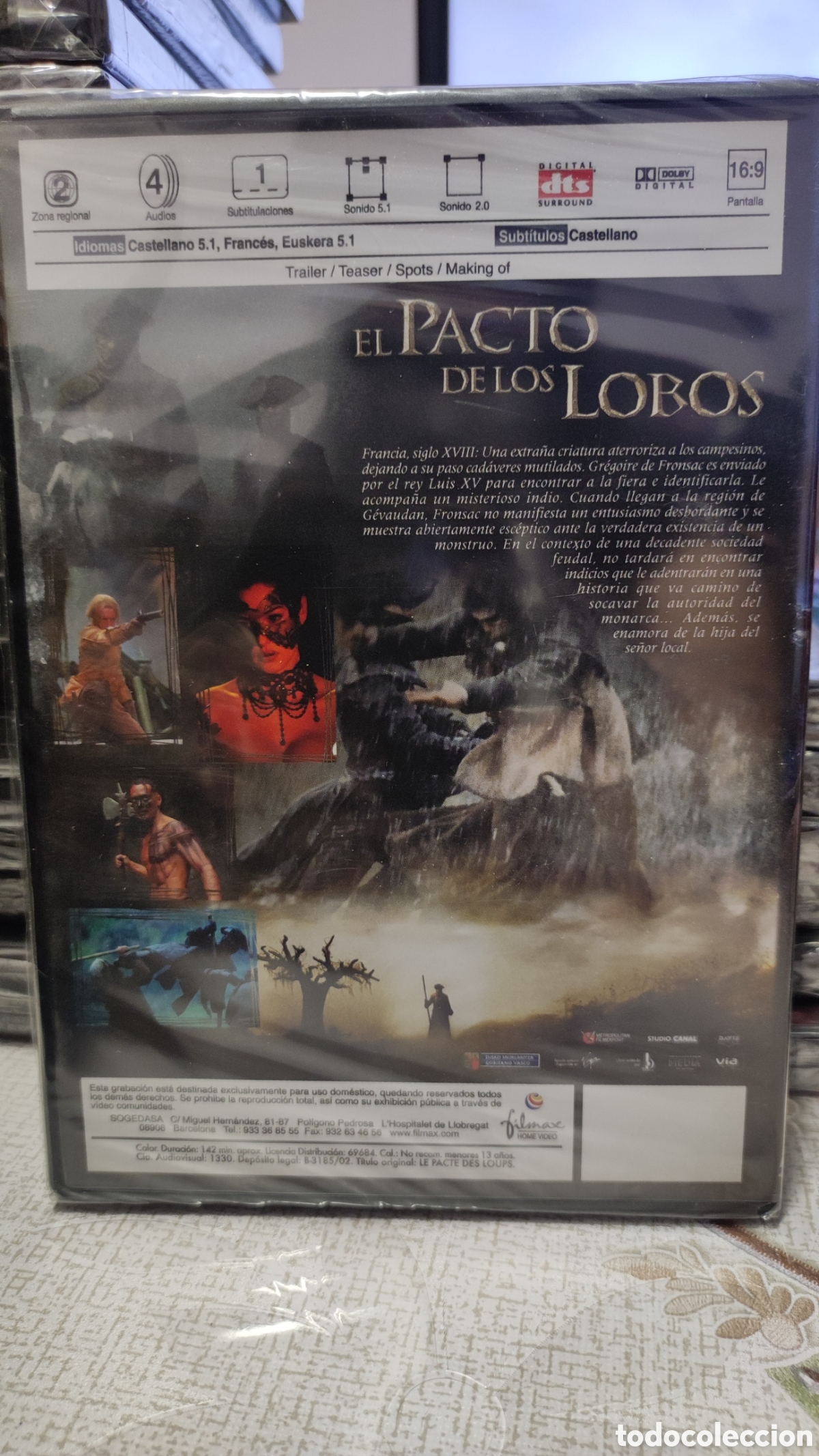 Cine: El pacto de los lobos dvd - Foto 3