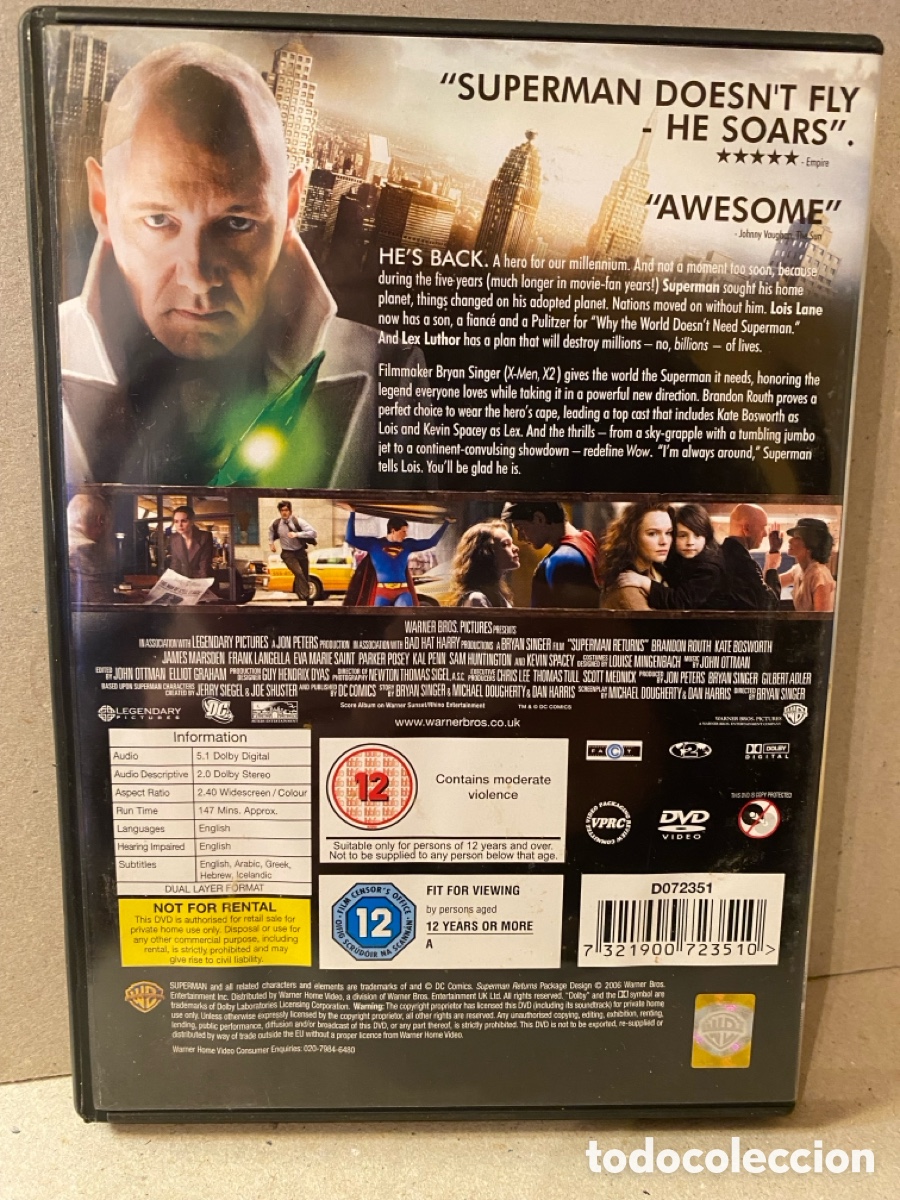 Cine: Superman Returns (DVD) Versi&oacute;n UK - Foto 2
