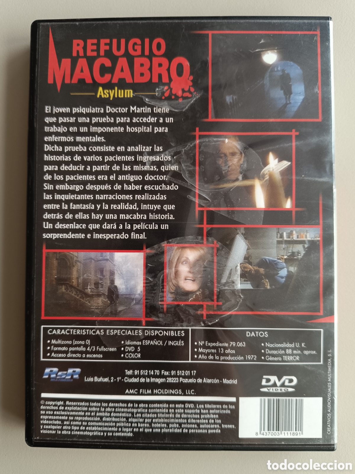 Cine: DVD Refugio macabro Asylum Peter Cushing terror - Foto 3