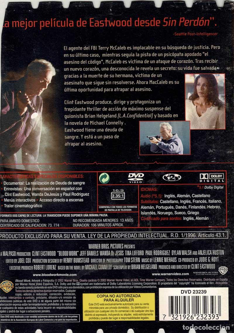 Cine: Deuda de Sangre. DVD - Foto 2