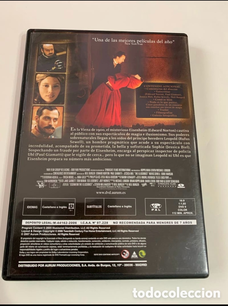 Cine: DVD El ilusionista - Foto 3