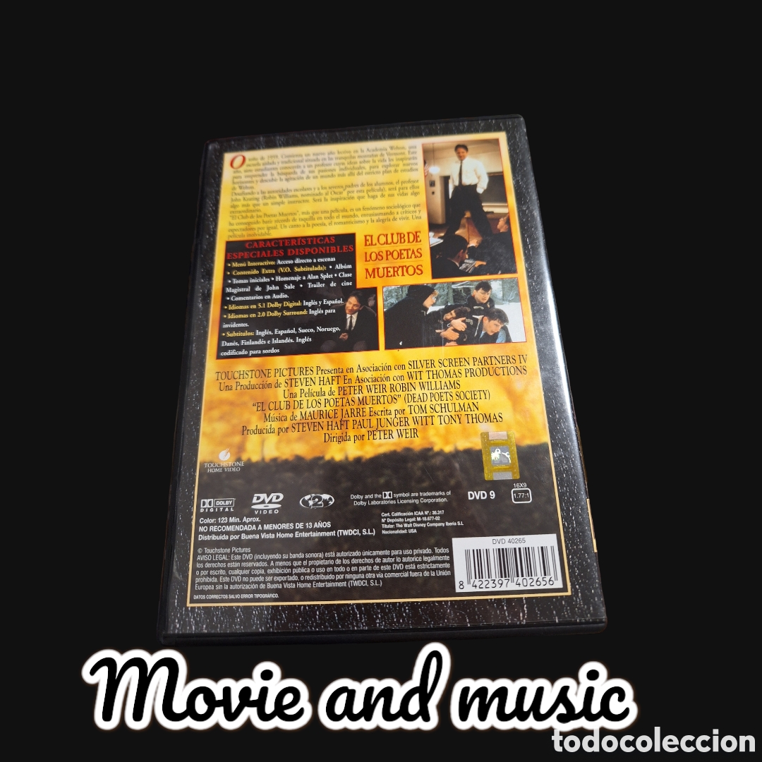 EL CLUB DE LOS POETAS MUERTOS - DVD - Todo Música y Cine-Venta