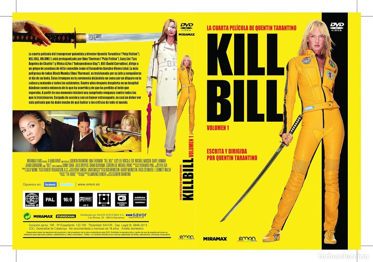 Cinema: KILL BILL VOL. 1 DVD - NUEVO