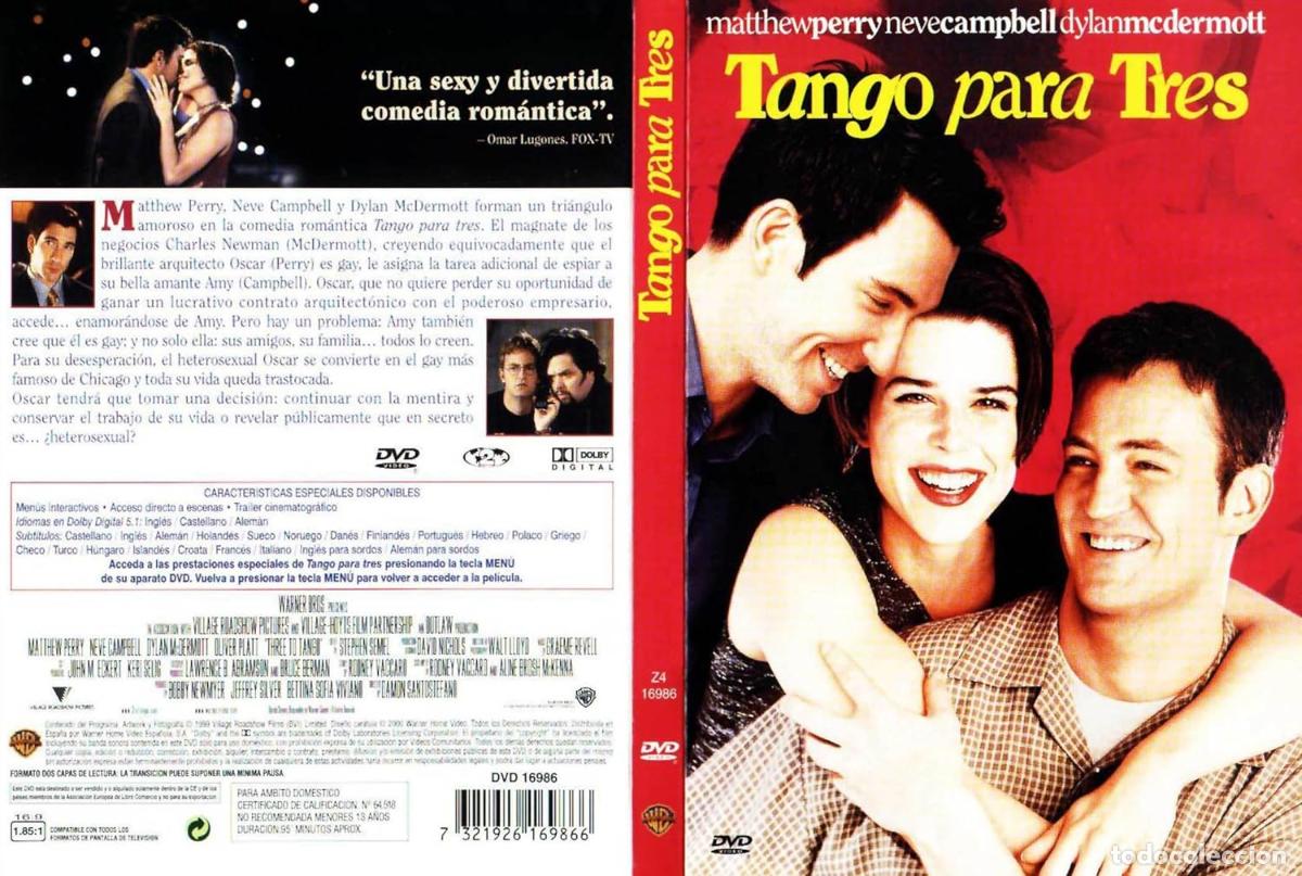 Cinema: TANGO PARA TRES DVD DIGIPACK - NUEVO