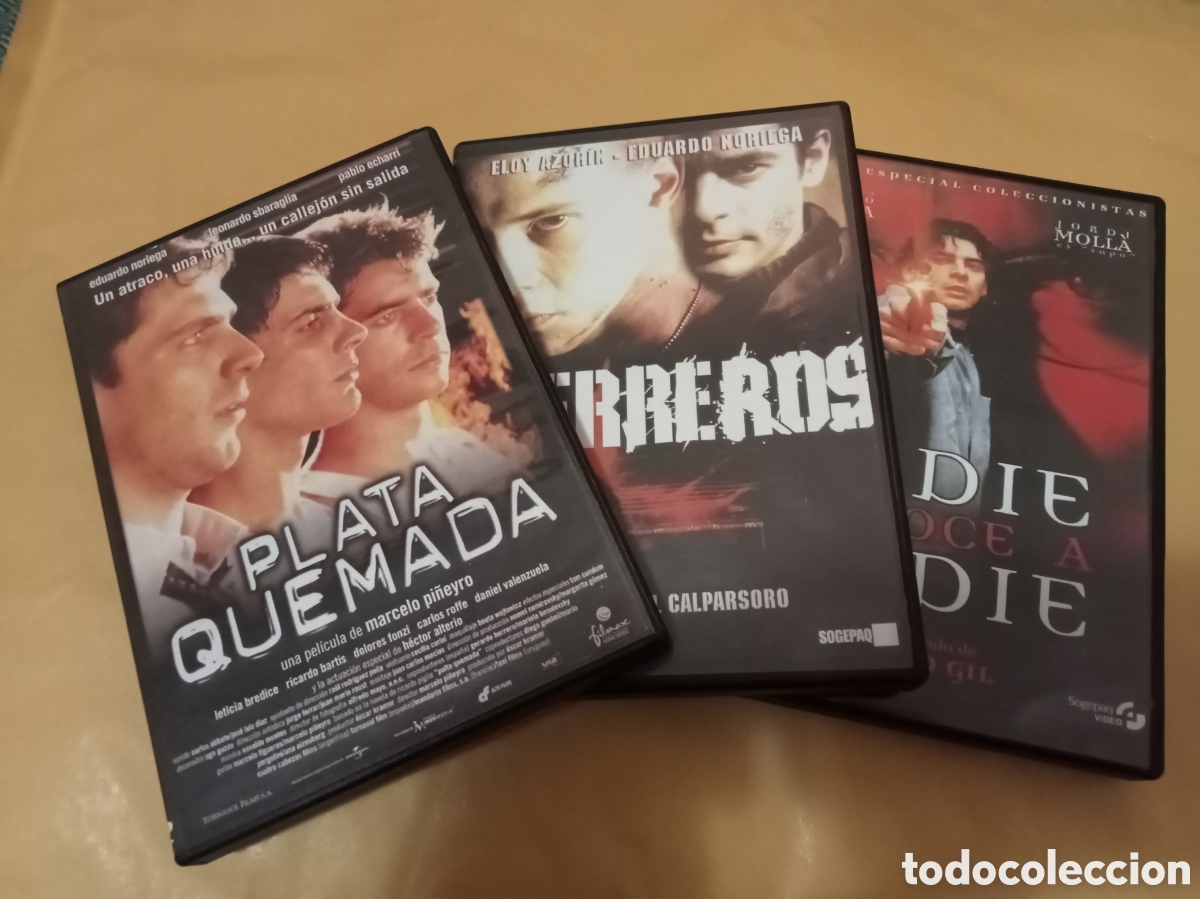 Cine: 3 DVDs. Eduardo Noriega . Plata Quemada, Guerreros, Nadie conoce a nadie.