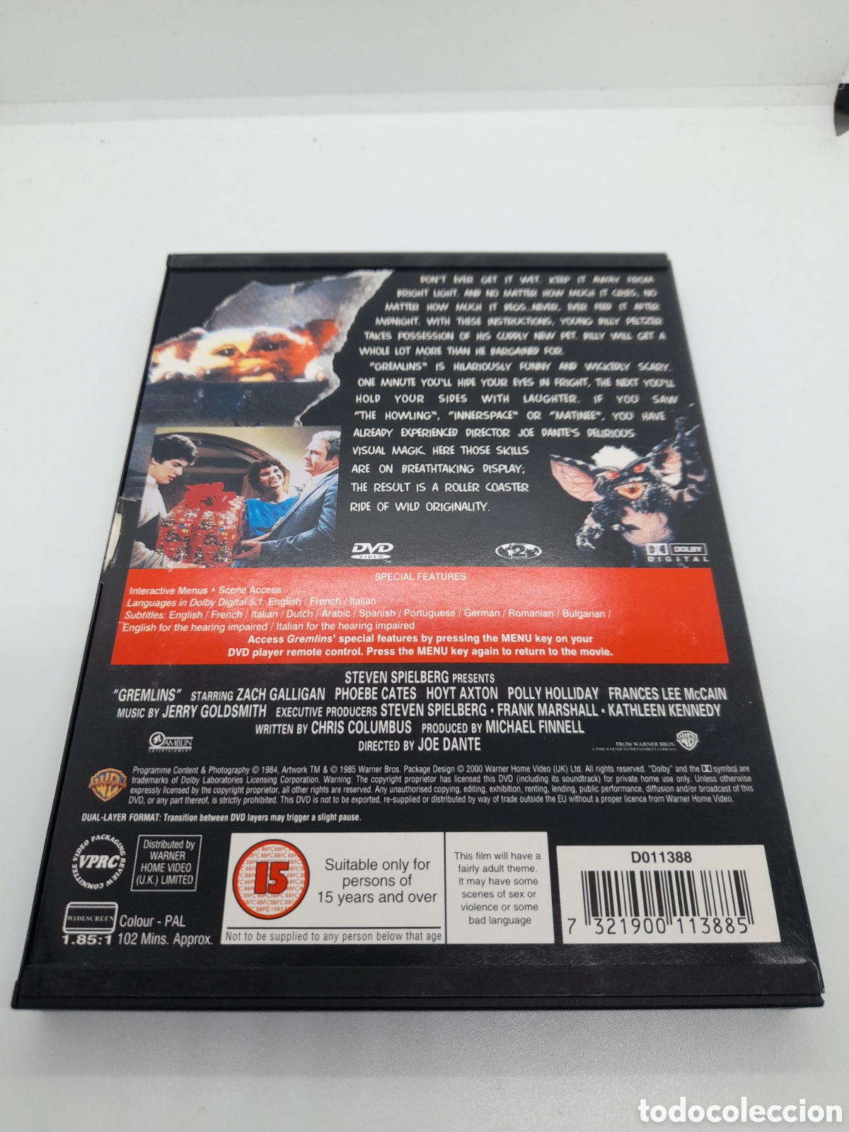 Cine: PELICULA DVD. GREMLINS. VERSION EN INGL&Eacute;S. - Foto 3