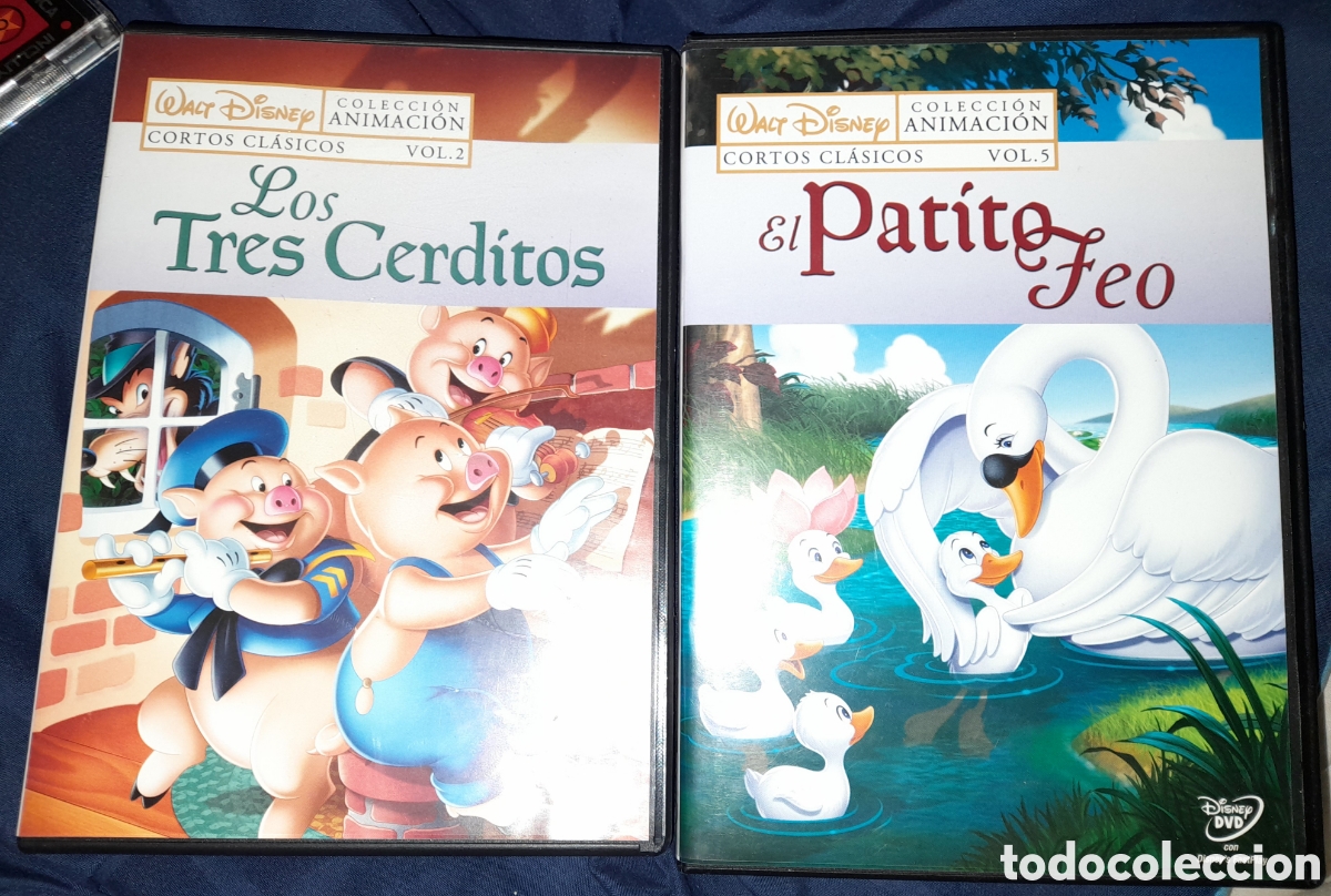 Cine: WALT DISNEY COLECCI&Oacute;N ANIMACI&Oacute;N CORTOS CL&Aacute;SICOS N&deg; 2 Y 5. TRES CERDITOS. EL PATITO FEO. DVD