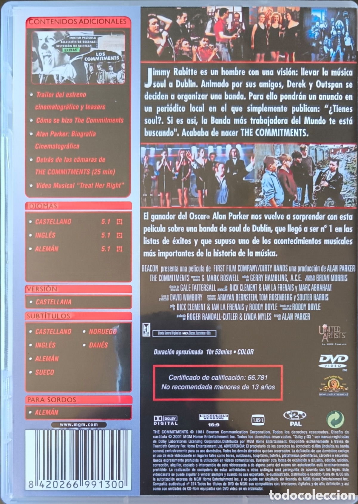 Cine: THE COMMITMENTS. ALAN PARKER. EDICI&Oacute;N ESPECIAL - Foto 3