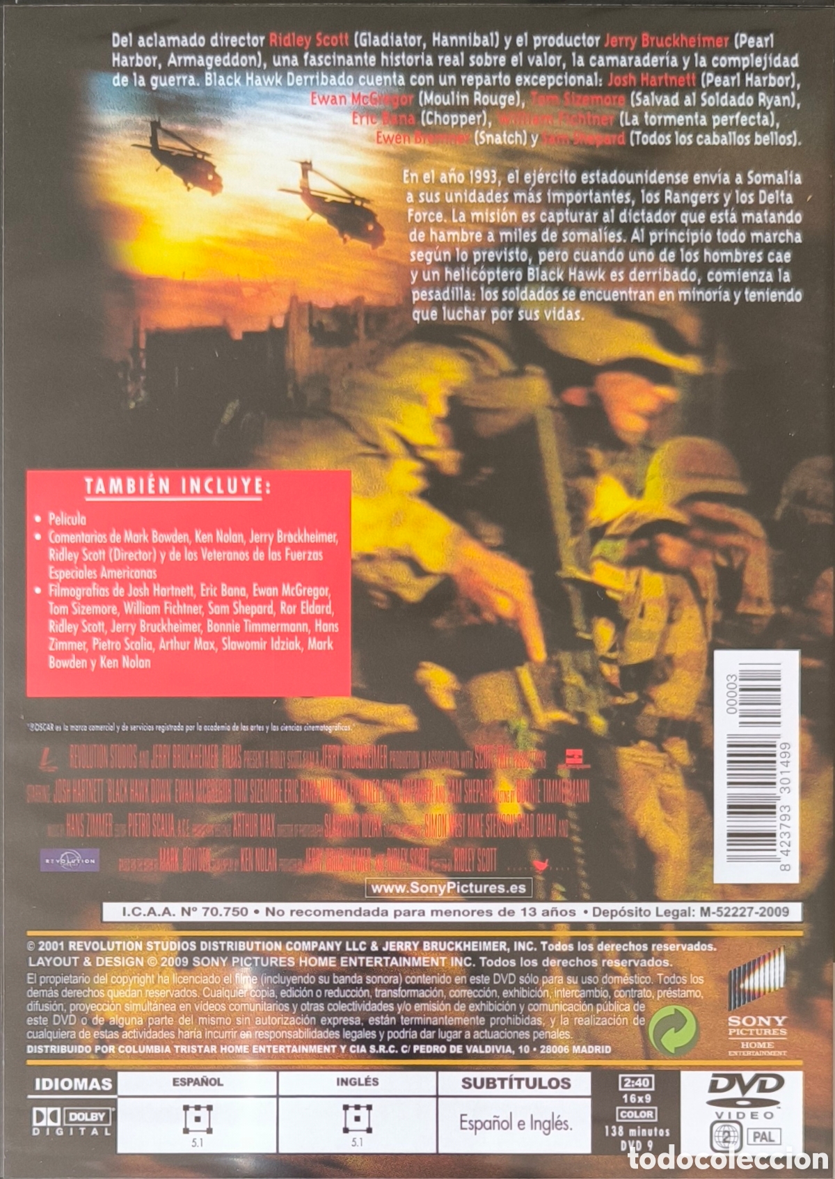 Cine: DVD BLACK HAWK DERRIBADO - Foto 2