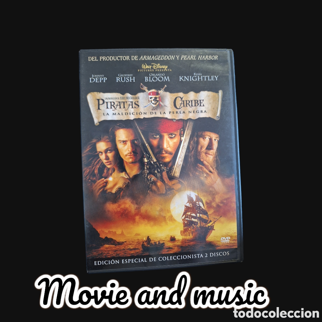 Cine: S789 piratas del caribe la maldicion de la perla negra DVD SEGUNDAMANO