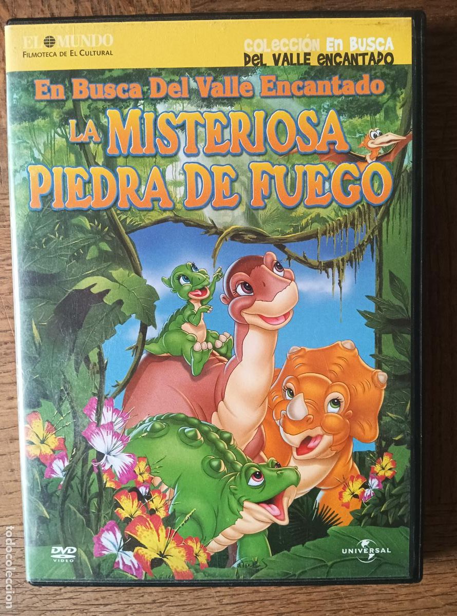 Cinema: EN BUSCA DEL VALLE ENCANTADO, LA MISTERIOSA PIEDRA DE FUEGO, DVD ANIMACION DINOSAURIOS SPIELBERG