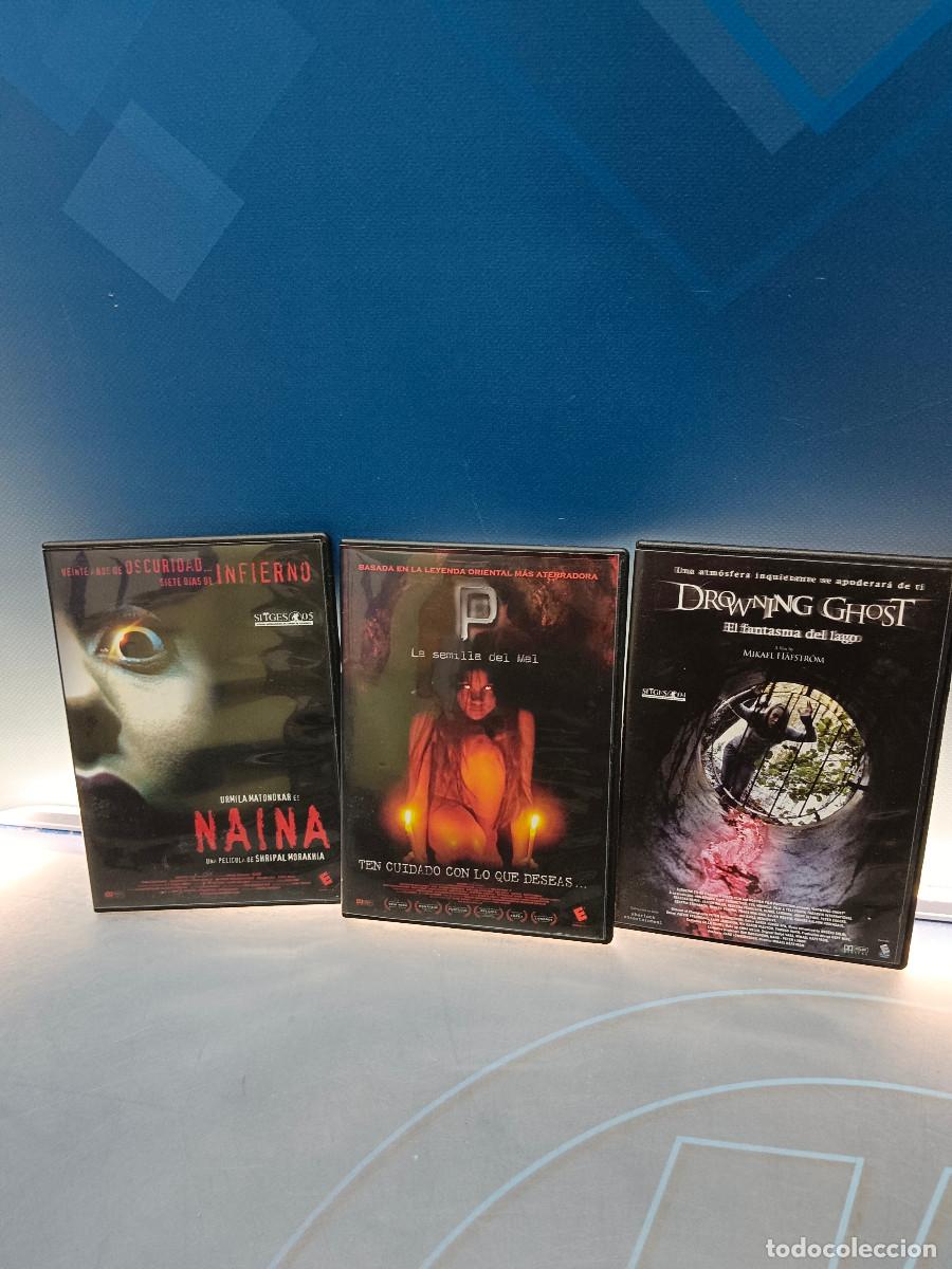 Cine: Lote 3 dvds Terror, Naina, P la semilla del mal, Drowning Ghost