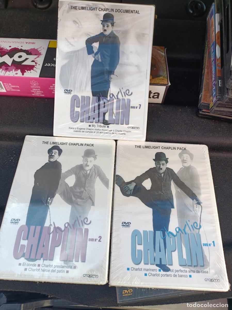 Cine: Dvd precintados CHARLIE CHAPLIN. 1 Y 2. THE LIMELIGHT CHAPLIN PACK + regalo otro n&ordm; 7. Documental