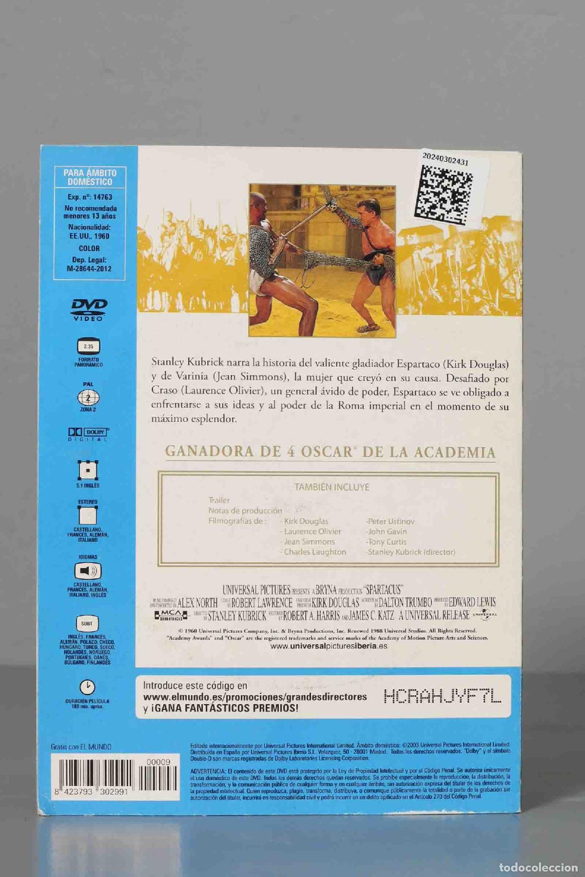 Cine: DVD. ESPARTACO - Foto 2