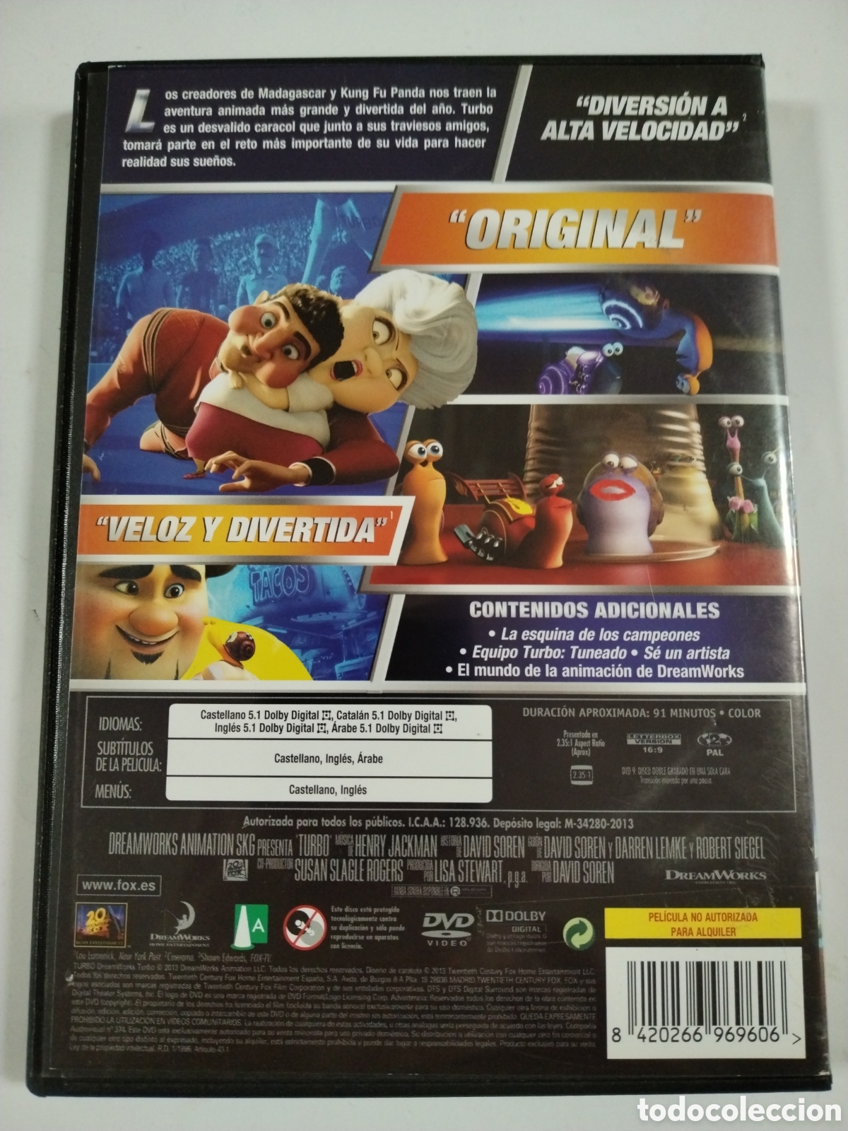Cine: TURBO. DVD - Foto 2