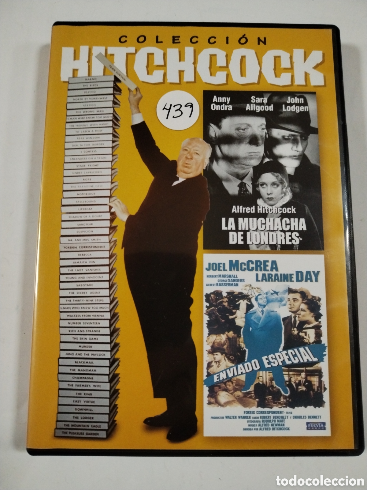 Cine: Colecci&oacute;n Hitchcock. La muchacha de Londres. Enviado Especial. DVD. MU