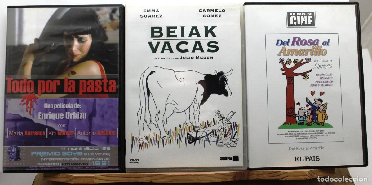 Cine: 3 DVD. DEL ROSA AL AMARILLO. VACAS. TODO POR LA PASTA. Cine espa&ntilde;ol.