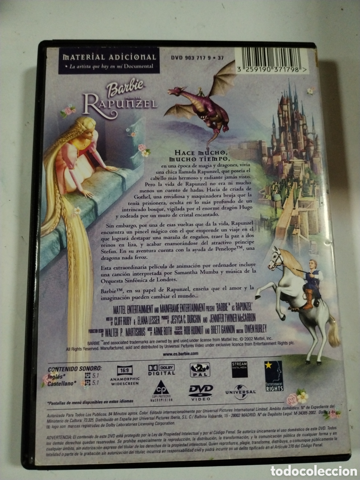 Cine: BARBIE: RAPUNZEL. DVD. - Foto 2