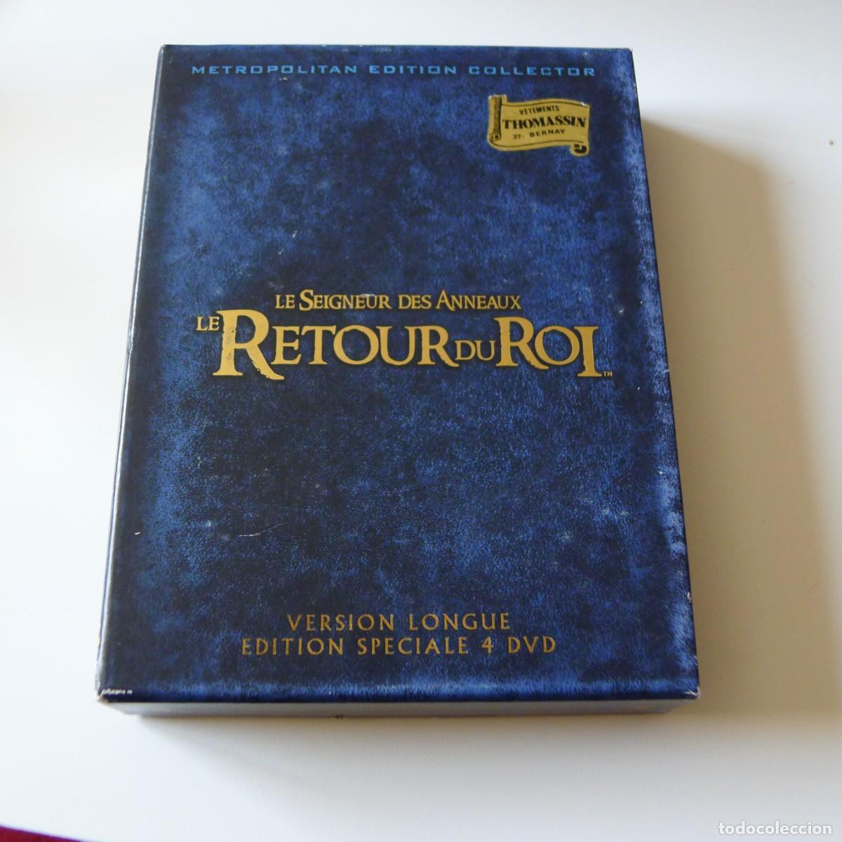 Cinema: LE RETOUR DU ROI / SEIGNEUR DES ANNEAUX 4DVD VERSION LONGUE solo frances , ingles