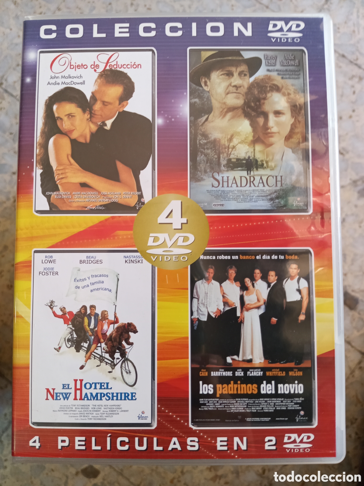 Cine: DVD OBJETO DE SEDUCCION SHADRACH EL HOTEL NEW HAMPSHIRE LOS PADRINOS DEL NOVIO