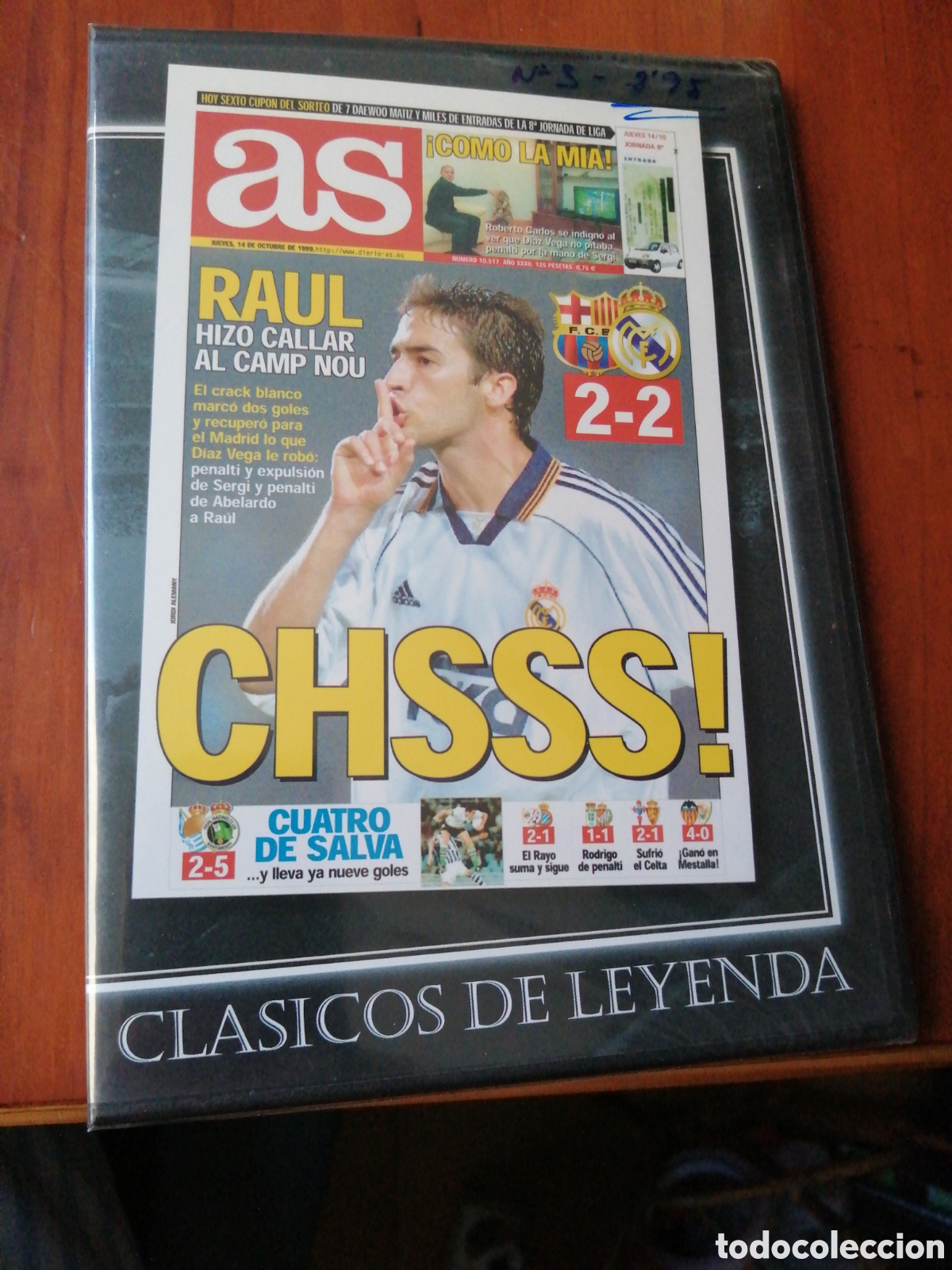 Cine: DVD CLASICOS DE LEYENDA AS RAUL HIZO CALLAR AL CAMP NOU MADRID BARCA 2-2 PRECINTADO