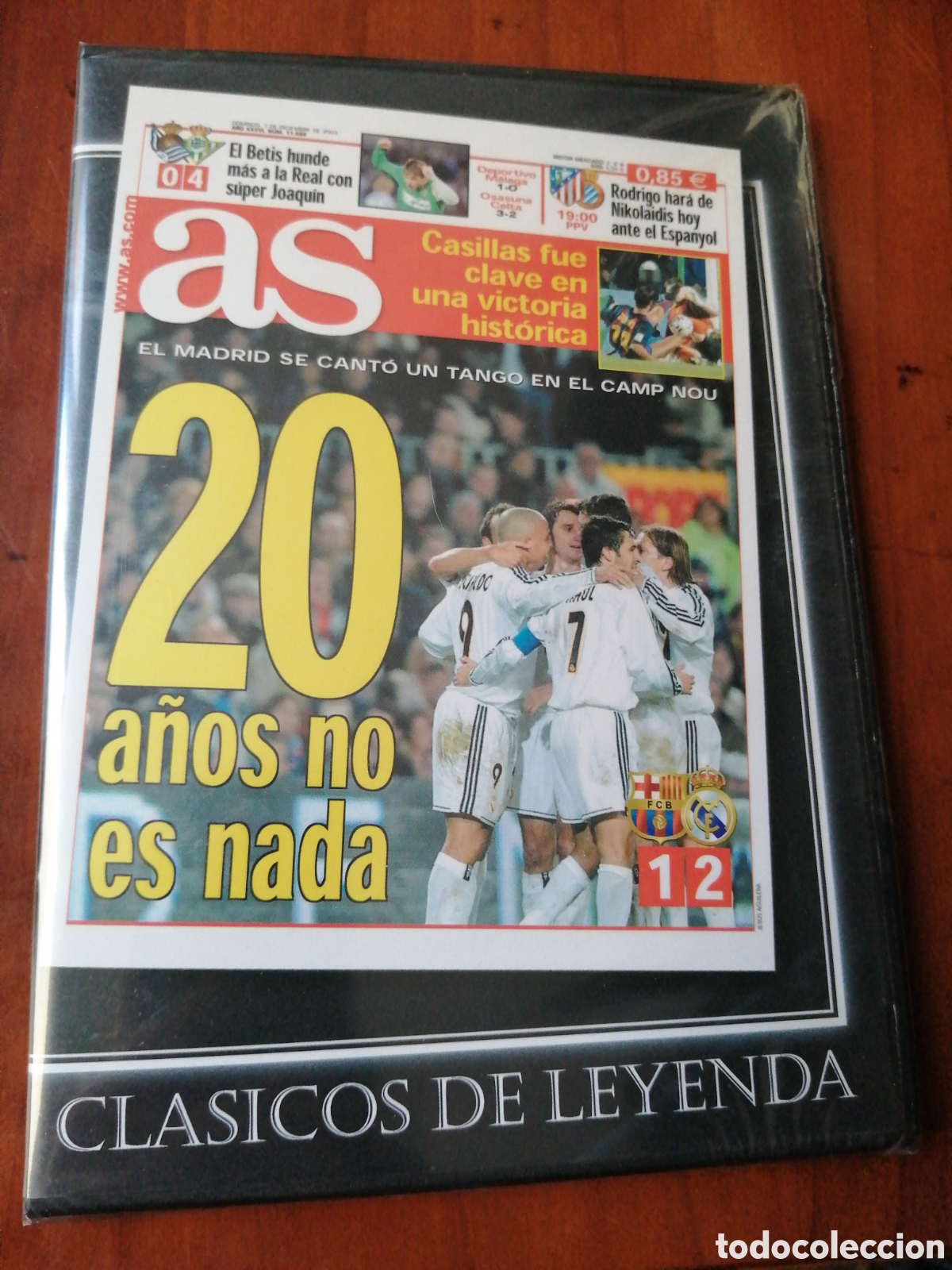 Cine: DVD CLASICOS DE LEYENDA AS MADRID BARCA PRECINTADO 20 A&Ntilde;OS ES NADA