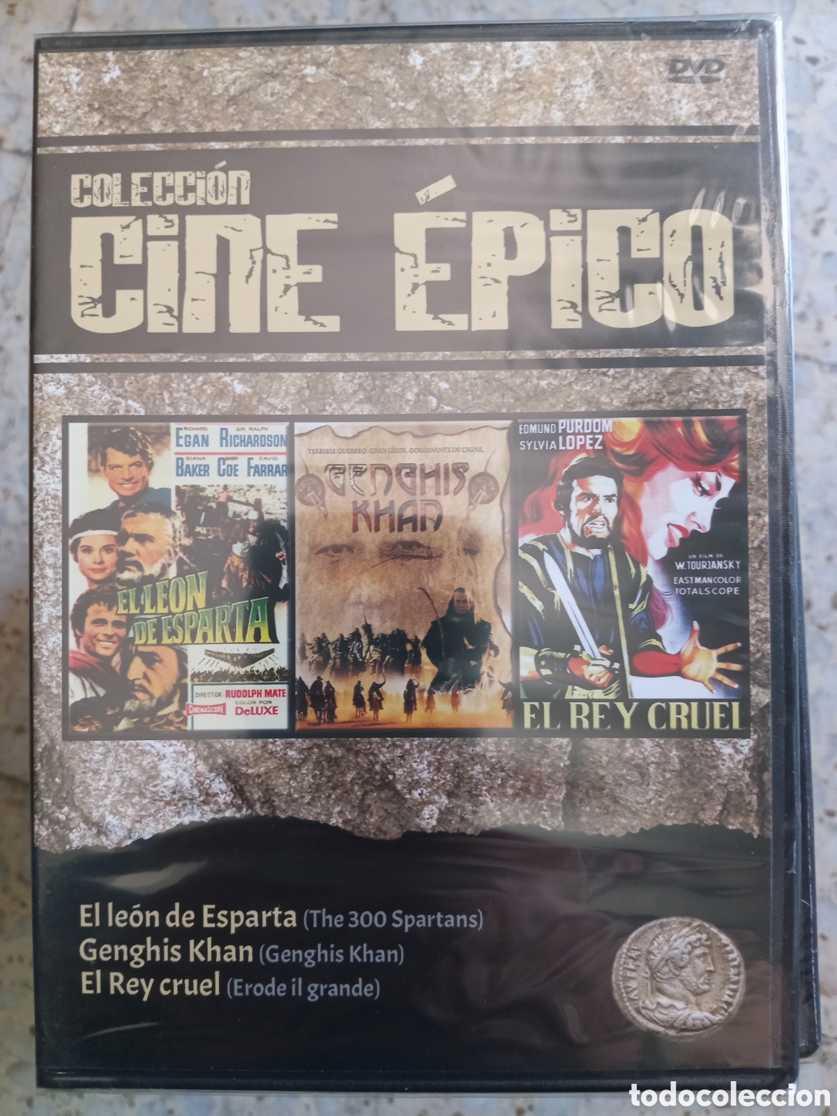 Cine: DVD EL LEON DE ESPARTA GENGHIS KHAN EL REY CRUEL NUEVO PRECINTADO SLIM