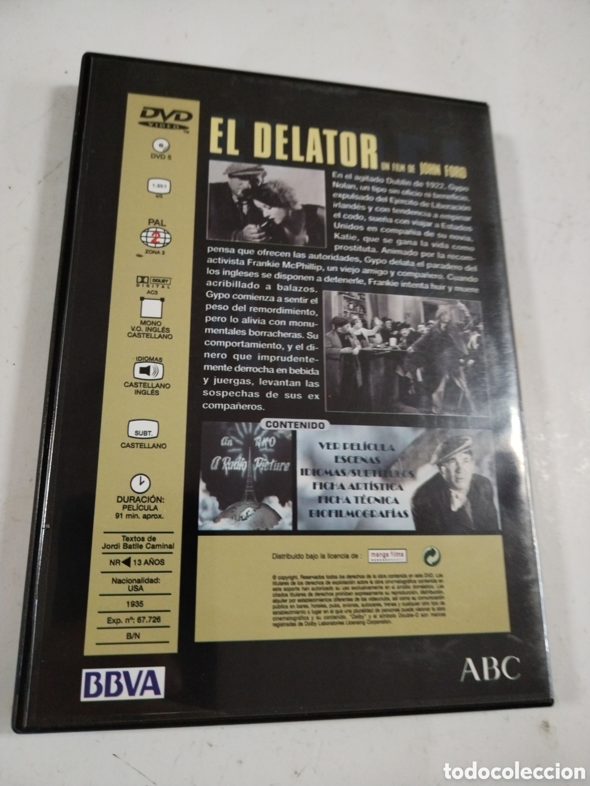 Cine: El delator. DVD - Foto 2