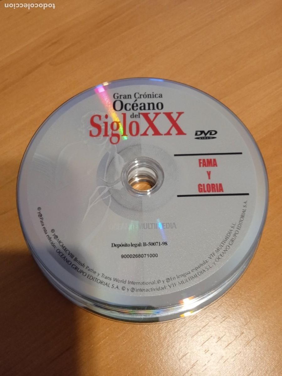 Cinema: C-KNTR SUELTO SIN CARATULA DVD GRAN CRONICA OCEANO DEL SIGLO XX FAMA Y GLORIA