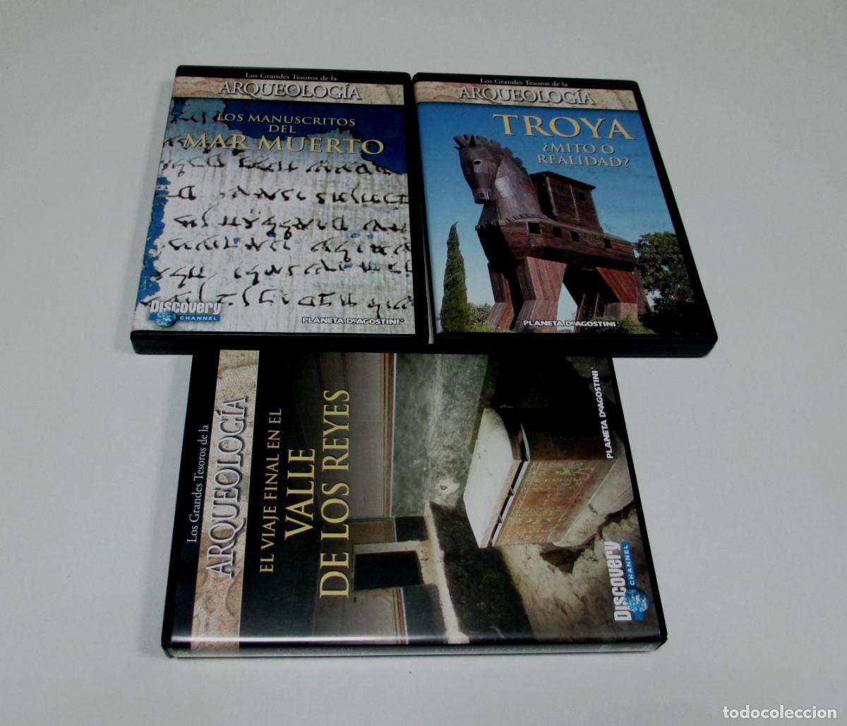 Cine: LOTE 3 DVD LOS GRANDES SECRETOS DE LA ARQUEOLOGIA -TROYA / VALLE DE LOS REYES / MAR MUERTO N MINT