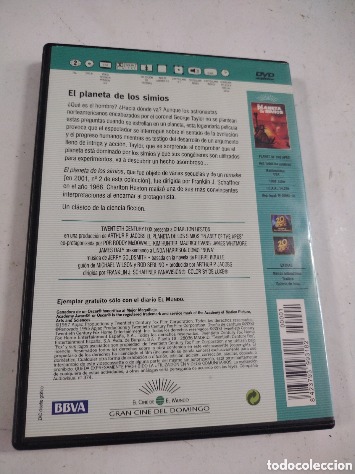Cine: El planeta de los simios. DVD. - Foto 2