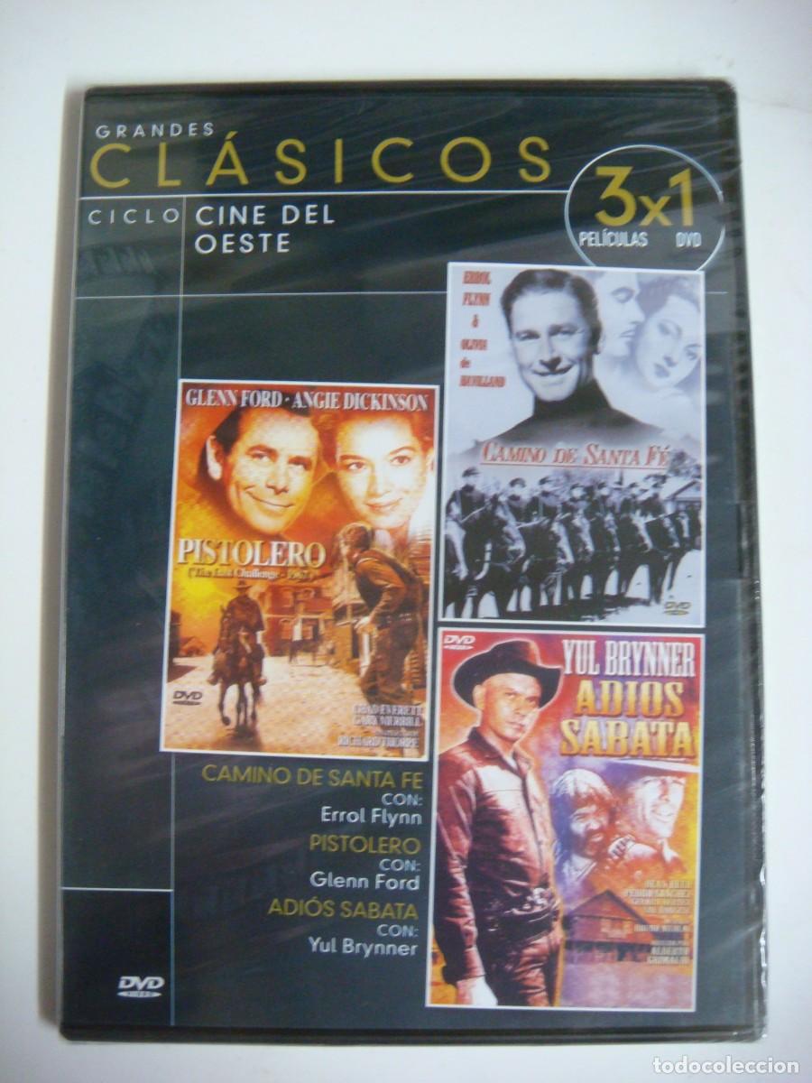 Cine: D.V.D. DE 3 X 1 CINE DEL OESTE EL PISTOLERO-CAMINO DE SANTA FE Y ADIOS SABATA-(F)