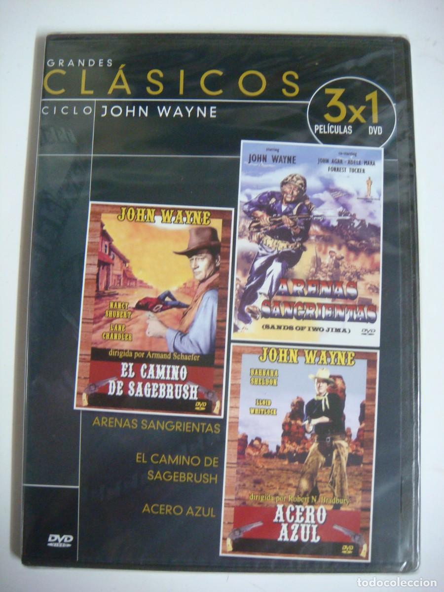 Cine: D.V.D. DE 3 X 1-EL CAMINO DE SAGEBRUSH-ARENAS SANGRIENTAS Y ACERO AZUL -(F).