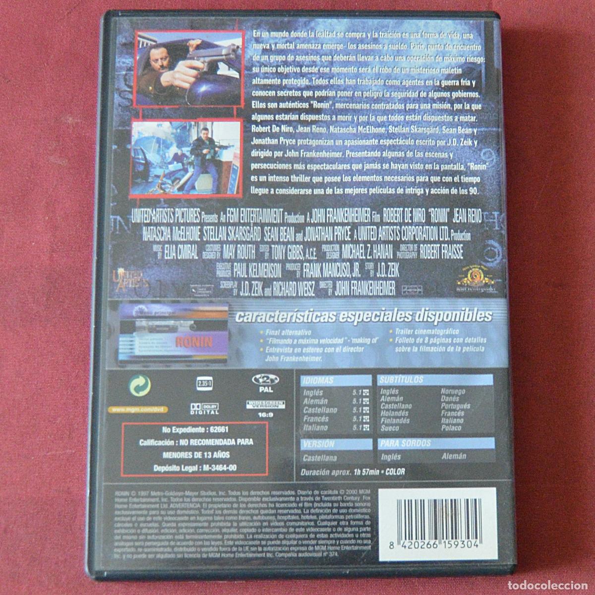 Cine: RONIN - ROBERT DE NIRO - DVD - Foto 2