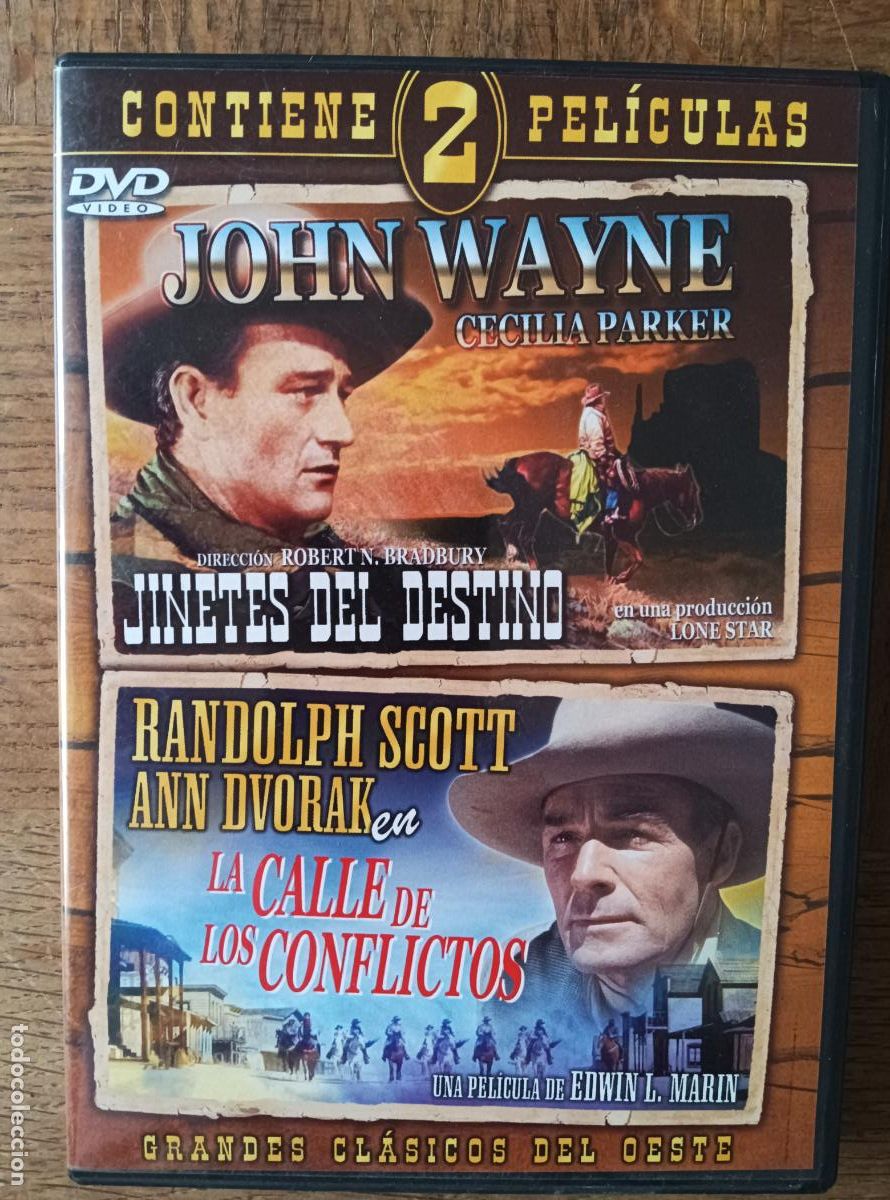 Cine: JINETES DEL DESTINO Y LA CALLE DE LOS CONFLICTOS. DVD 2PELICULAS WESTERN