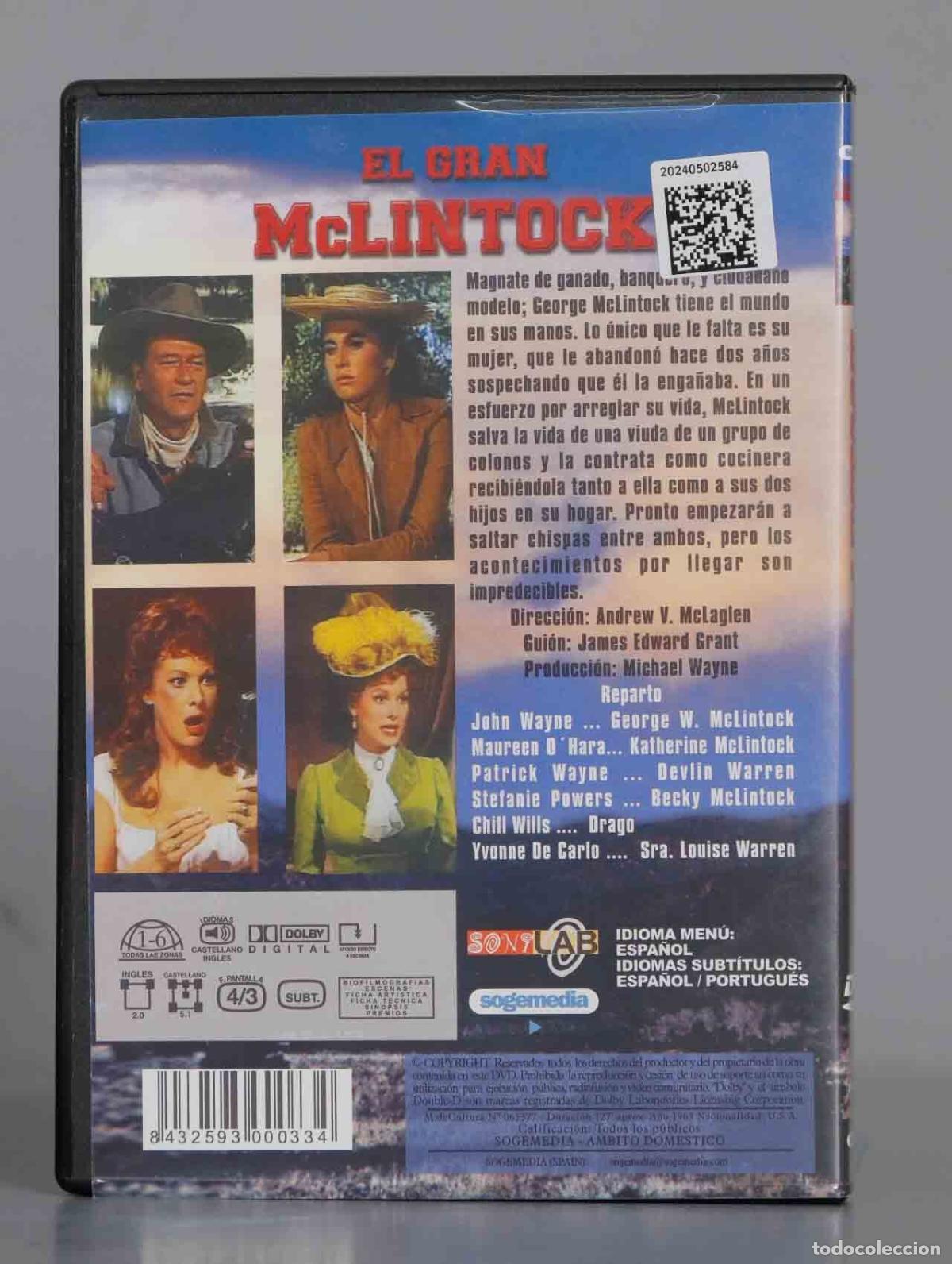 Cine: DVD. EL GRAN MCLINTOCK. JOHN WAYNE - Foto 2