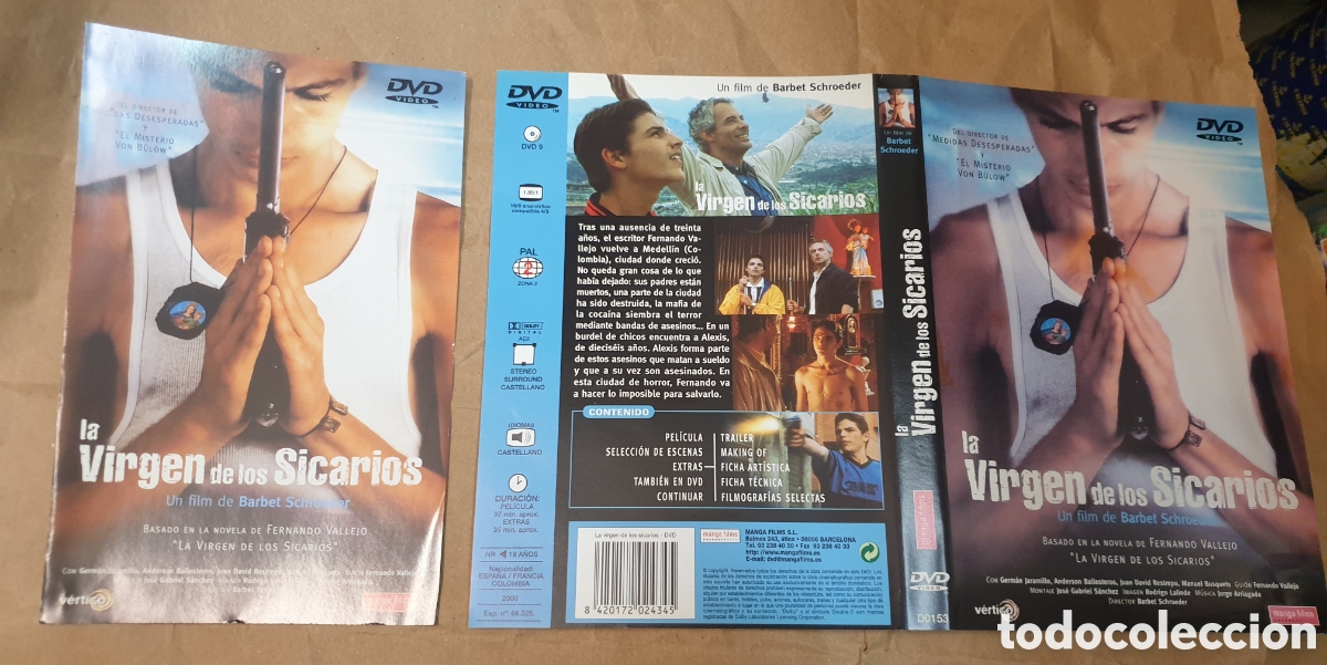 Cinema: La virgen de Los sicarios. SOLO CARATULA Y FOLLETO