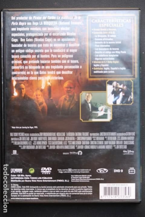 Cine: DVD. LA BUSQUEDA. Nicolas Cage. - Foto 2