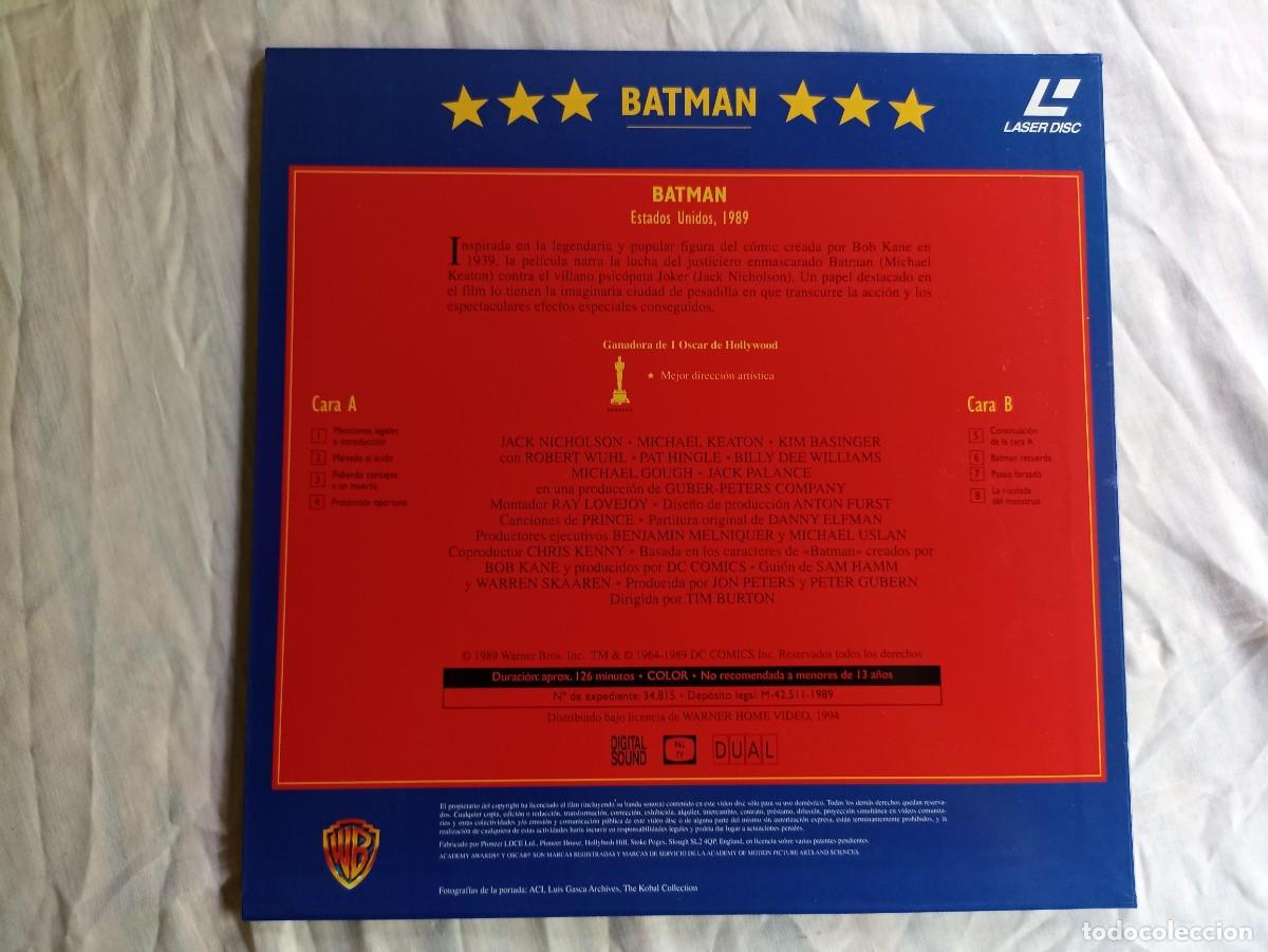 Cine: Batman, pel&iacute;cula laser disc - Foto 2