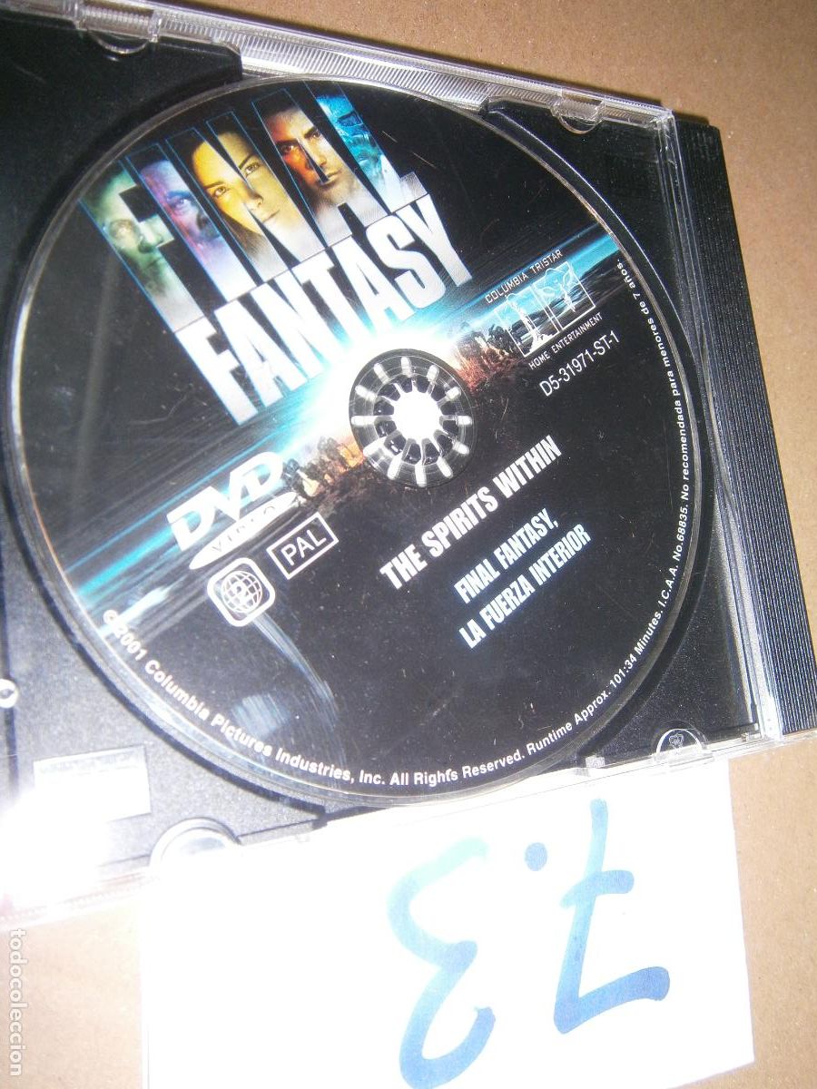 Cine: PELICULA DVD - FINAL FANTASY, LA FUERZA INTERIOR