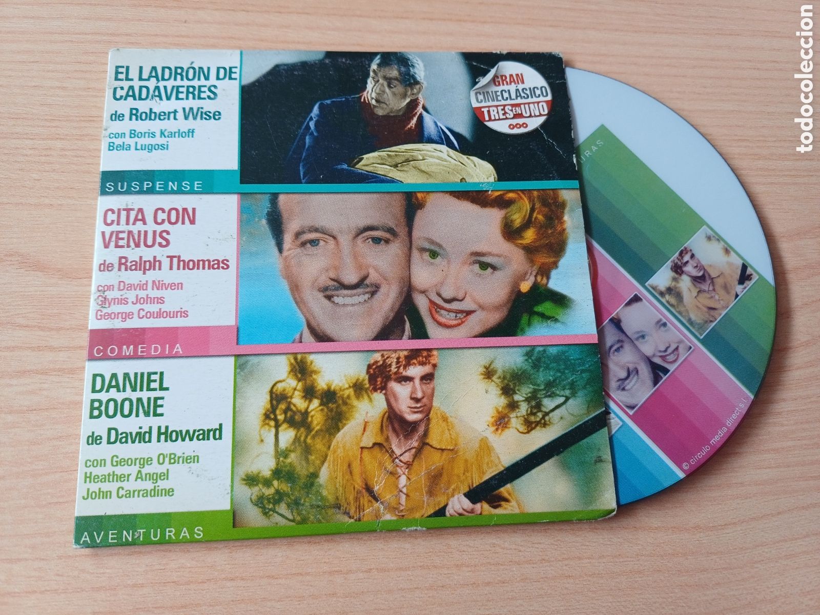 Kino: EL LADRON DE CADAVERES -CITA CON VENUS - DANIEL BOONE - DVD TRES EN UNO